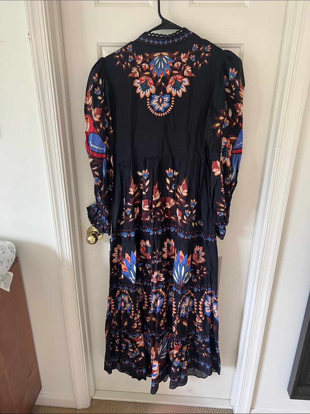 FARM RIO Black Floral Tiered Maxi Dress - Black - Picture 11 of 13